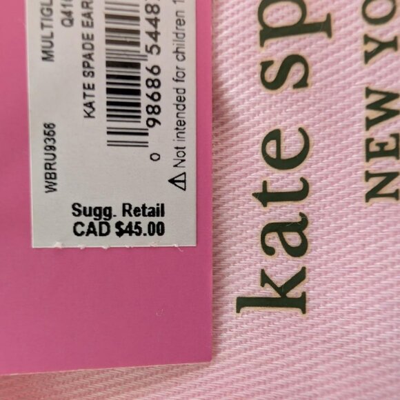 NWT | KATE SPADE NEW YORK Square Stud Earrings 1/2" Gold Plated - Picture 6 of 6